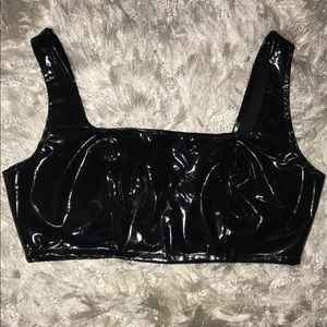 Vinyl crop top/bralette